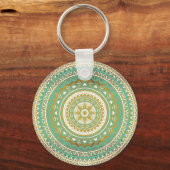 Porte-clés Madala bleu et or (Recto)