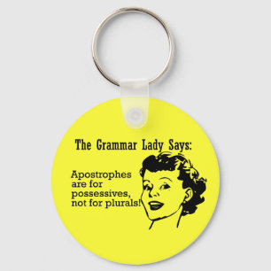 Porte-clés Madame Apostrophes Keychain de grammaire
