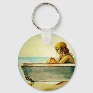 Porte-clés Madame dans un porte - clé de baignoire