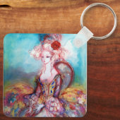 Porte-clés MADAME POMPADOUR Élégante mode beauté (Verso)