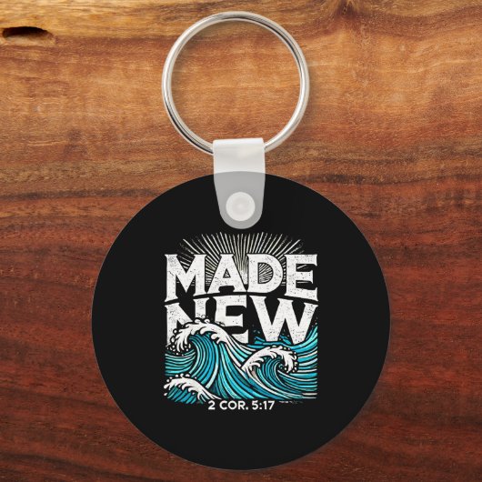 Porte-clés Made New Baptized Baptism  (Recto)