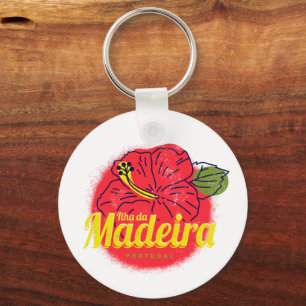 Porte-clés Madeira Hibiscus Flower Island Portugal Souvenir