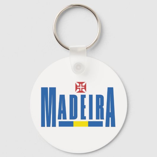 Porte-clés Madeira Texte et couleurs du drapeau (Recto)