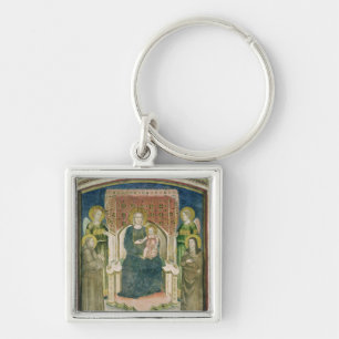 Porte-clés Madonna a couronné avec St Francis d'Assisi