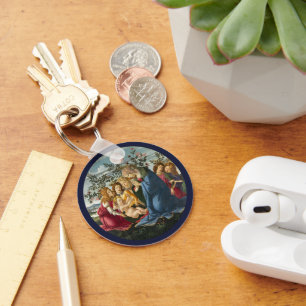 Porte-clés Madonna Adoring the Child with 5 Angels Botticelli