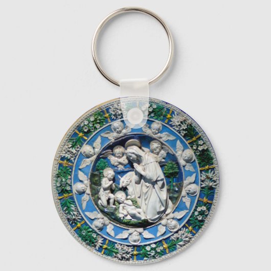 PORTE-CLÉS MADONNA AVEC ENFANT ET ANGELS (Recto)