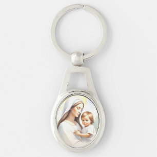 Porte-clés Madonna avec l'enfant Jésus