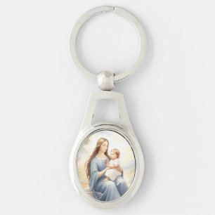 Porte-clés Madonna avec l'enfant Jésus
