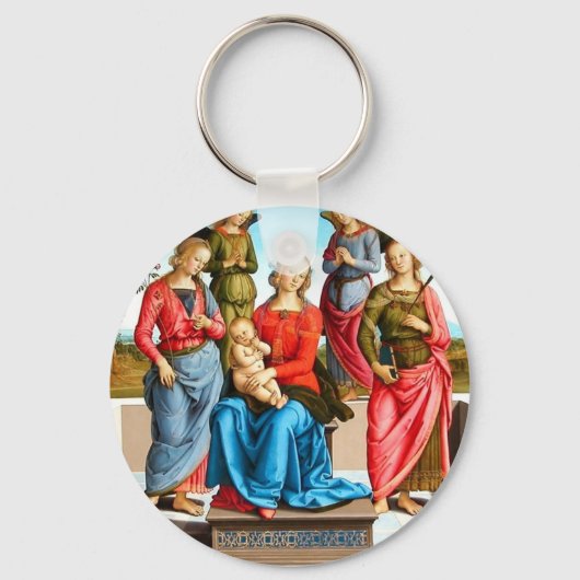 Porte-clés Madonna avec Saints et Anges Porte - clé (Recto)