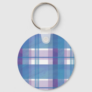 Porte-clés Madras Plaid Blue et Purple