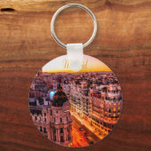 Porte-clés Madrid Espagne Capitol City Skyline (Recto)