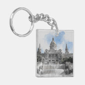 Porte-clés Madrid Espagne - Souvenir de vacances avec ville P (Devant gauche)