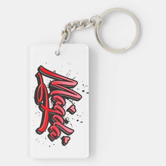 Porte-clés Magda Heart Splash Graffiti (Dos)