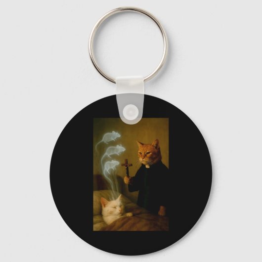 Porte-clés Mage Cat Meme Cat Exorcism Mouse Funny Fantasy Hum (Recto)
