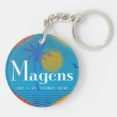 Porte-clés Magens Bay Mid Century Retro USVI St. Thomas (Dos)