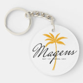 Porte-clés Magens Bay St Thomas USVI Palmier minimal (Devant)