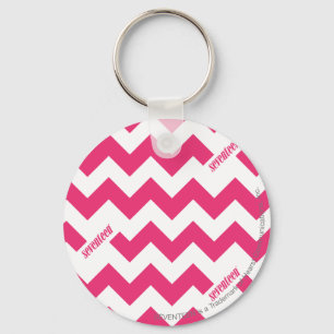 Porte-clés Magenta de zigzag