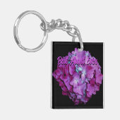 Porte-clés Magenta et turquoises hydrangeas meilleure tante j (Devant gauche)