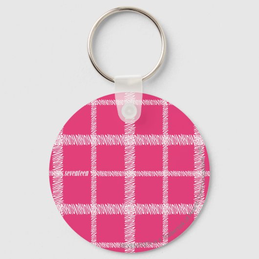 Porte-clés Magenta Plaid (Recto)