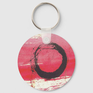 Porte-clés Magenta Zen Circle Keychain