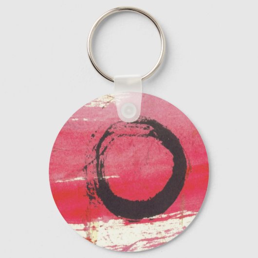 Porte-clés Magenta Zen Circle Keychain (Recto)