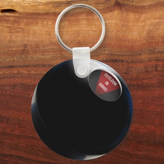 Porte-clés Magic 8 Ball says, "Outlook is Good" (Recto)