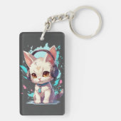 Porte-clés Magic Chaton Mignon avec Casque (Dos)