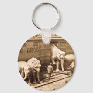 Porte-clés Magic Lantern Slide Ringling Bros Elephant Train