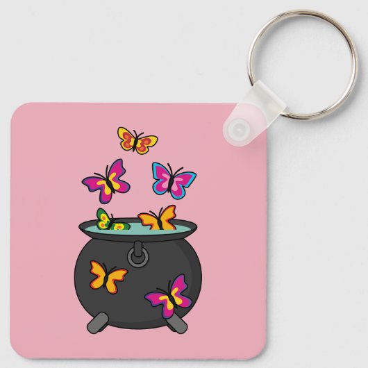 Porte-clés Magical Butterflies from a cauldron (Dos)