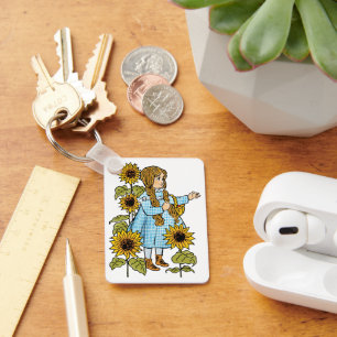 Porte-clés Magicien vintage de Oz Fairy Tale Dorothy Sunflowe