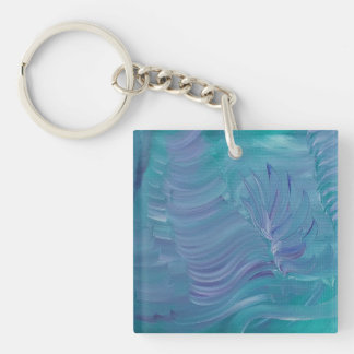 Porte-clés Magie sous-marine, art abstrait coloré unique