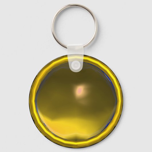 PORTE-CLÉS MAGIQUE JAUNE TOPAZ GEM STONE (Recto)