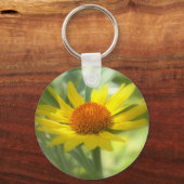 Porte-clés Magnet rond de tournesol (Recto)