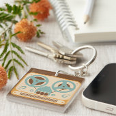 Porte-clés Magnétophone analogue bobine à bobine (Devant Droit)
