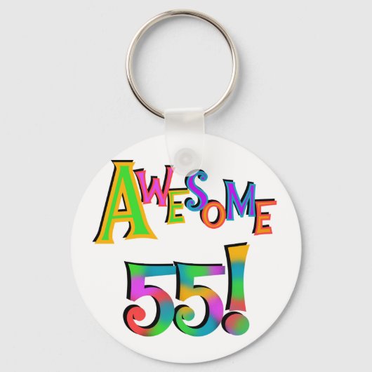 Porte-clés Magnifique 55 T-shirts et cadeaux d'anniversaire (Recto)