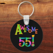 Porte-clés Magnifique 55 T-shirts et cadeaux d'anniversaire (Recto)