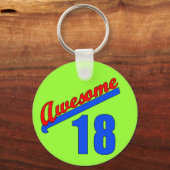 Porte-clés Magnifique à 18 ans 18e anniversaire (Recto)