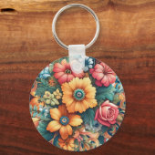 Porte-clés Magnifique bouquet de fleurs (Verso)