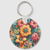 Porte-clés Magnifique bouquet de fleurs (Verso)
