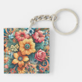 Porte-clés Magnifique bouquet de fleurs (Dos)