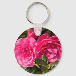 Porte-clés Magnifique Camélia Rose