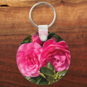 Porte-clés Magnifique Camélia Rose (Verso)