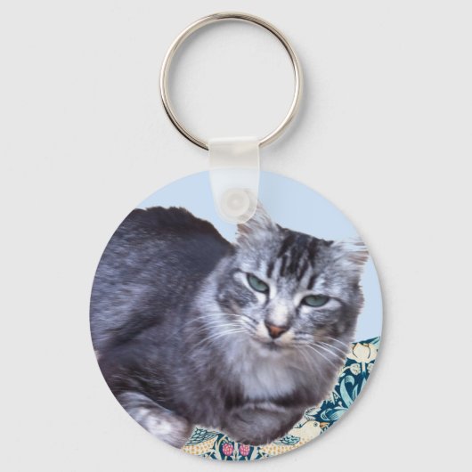 Porte-clés Magnifique Chat Relaxant (Recto)
