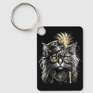 Porte-clés Magnifique chat Steampunk