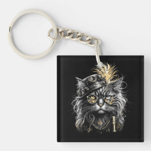 Porte-clés Magnifique chat steampunk