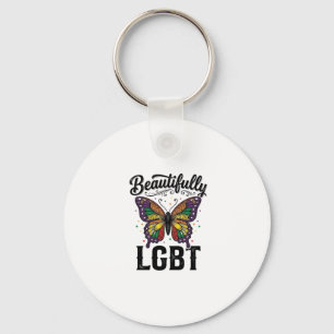 Porte-clés Magnifique Chemise LGBT Papillon Vintage Fierté_1