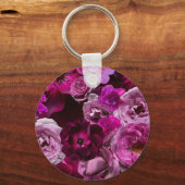 Porte-clés Magnifique Collage de Rose Violette (Verso)