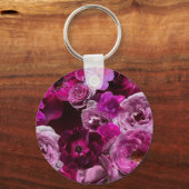 Porte-clés Magnifique Collage de Rose Violette (Recto)