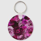 Porte-clés Magnifique Collage de Rose Violette (Verso)