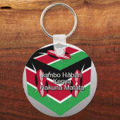 Porte-clés Magnifique Cube du Drapeau Kenyan avec Message  (Recto)